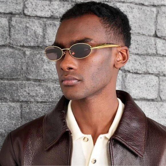 Retro Oval Sunglasses Women Small Frame UV400 Protection Vintage Fashion - Picture 6 of 6